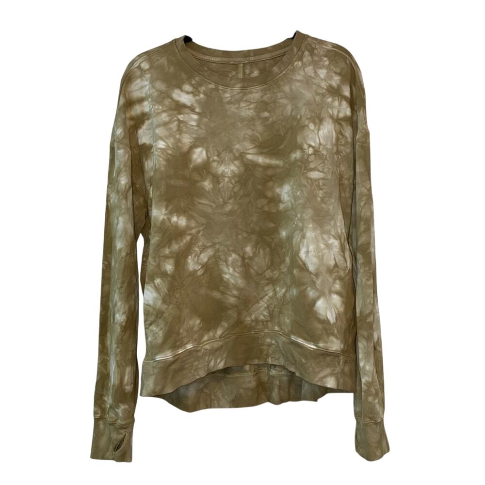 All In Motion Tie Dye Sweatshirt XL Olive Green Pullover Athleisure Lounge